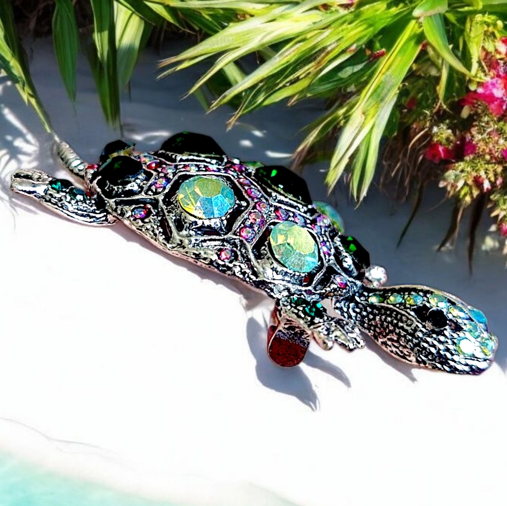 Aurora BorealisTurtle Brooch